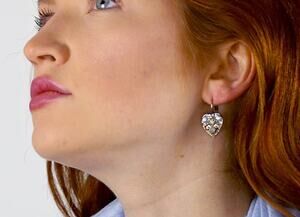 Michal Golan Bluebell Heart Earrings